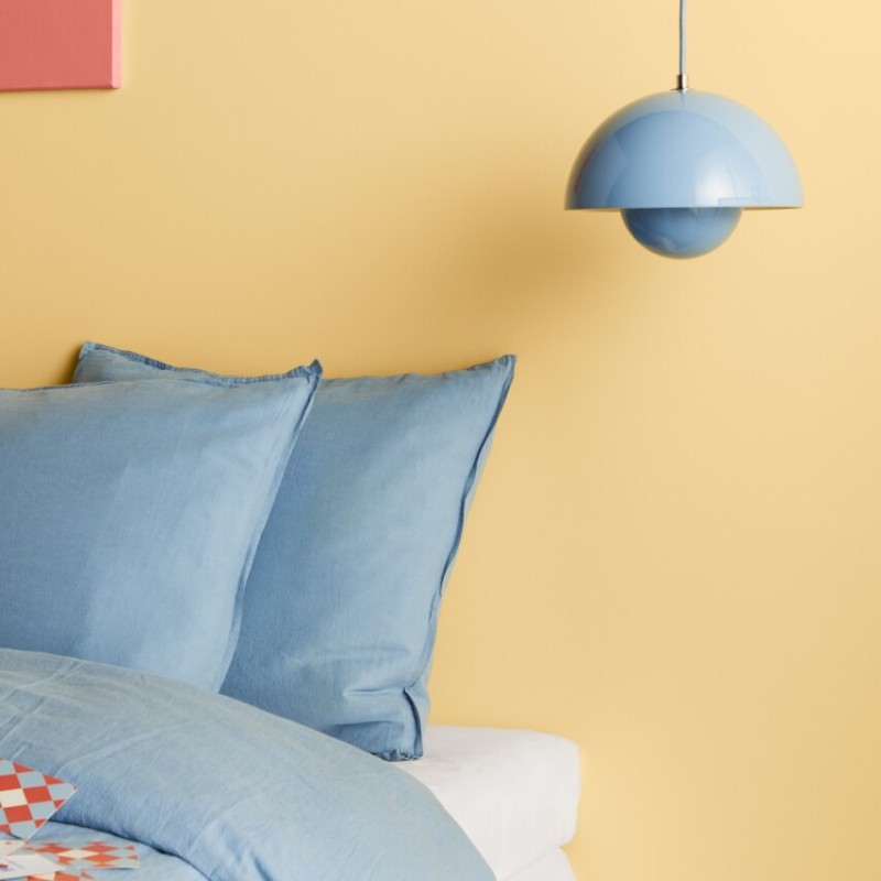 energetic yellow bedroom wall