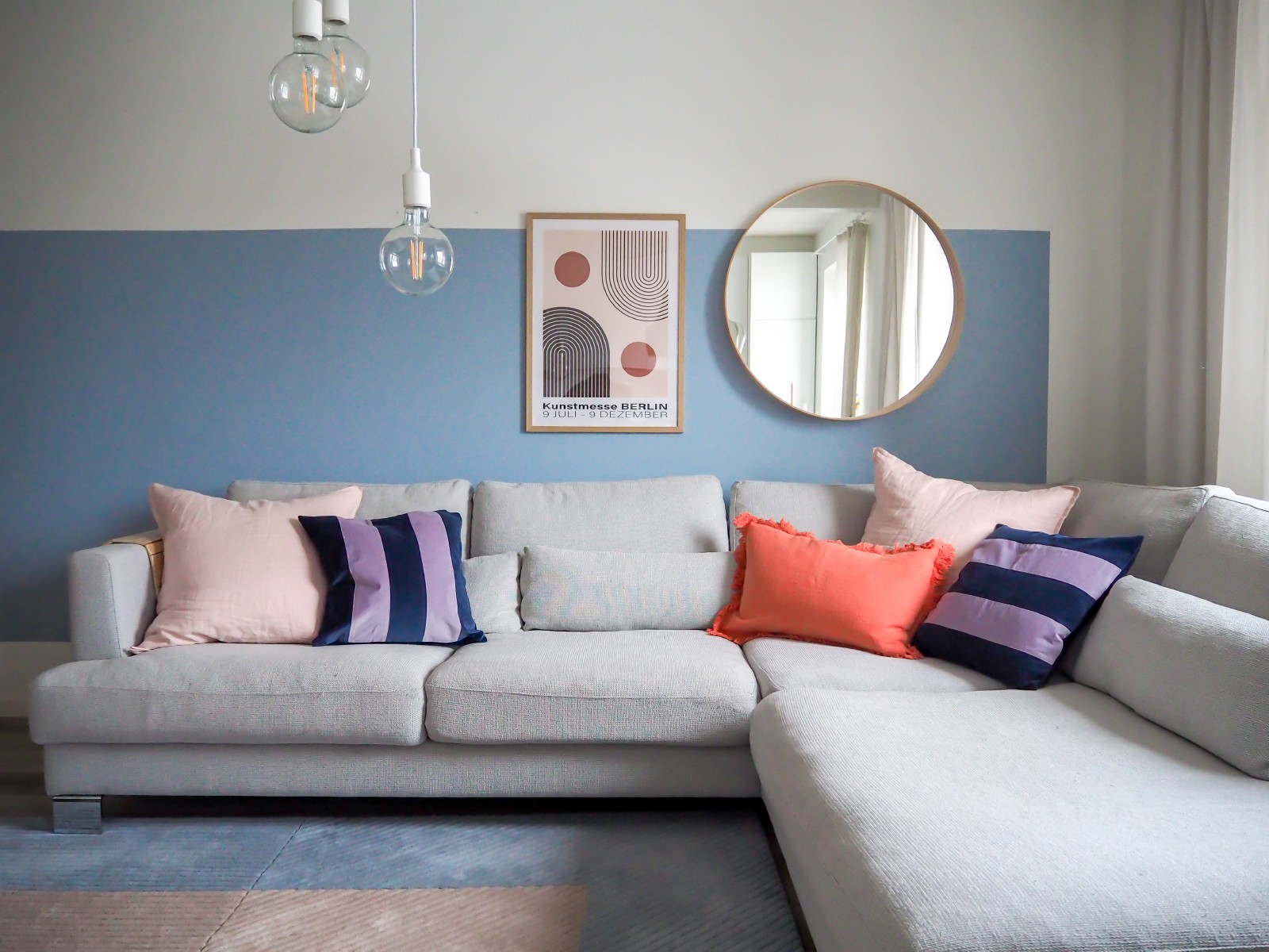 Blue gray deals living room paint