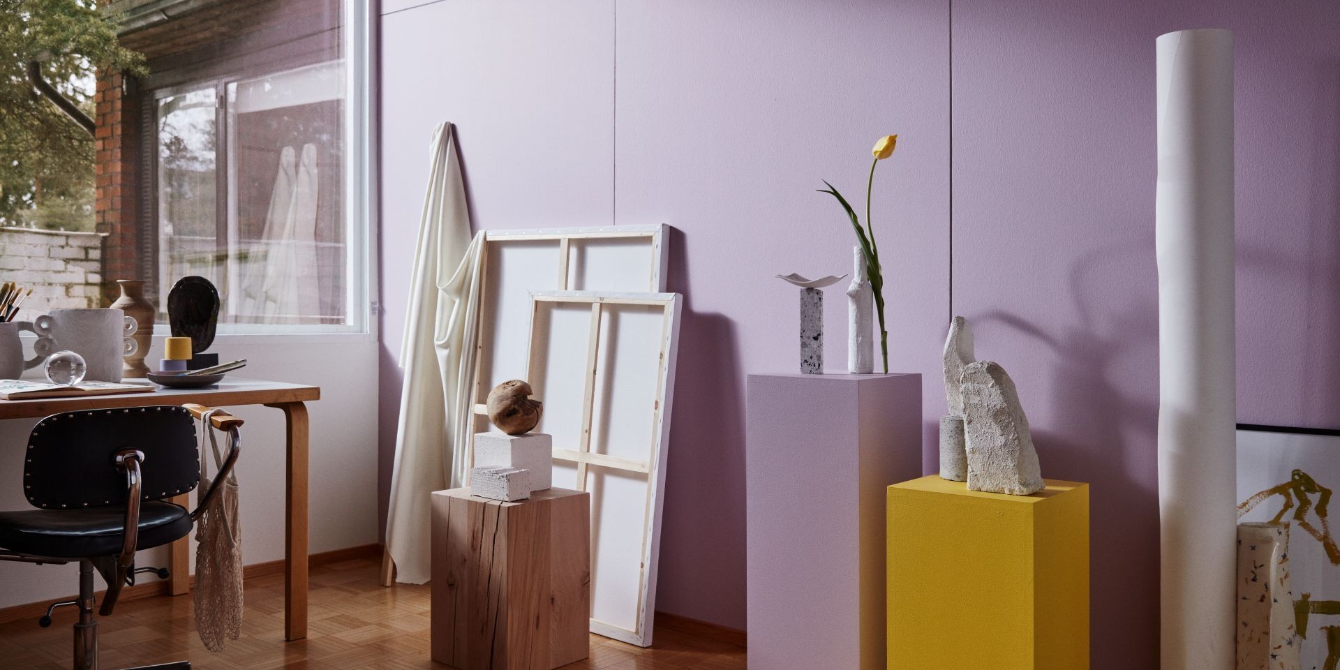 Contemporary styled pink room