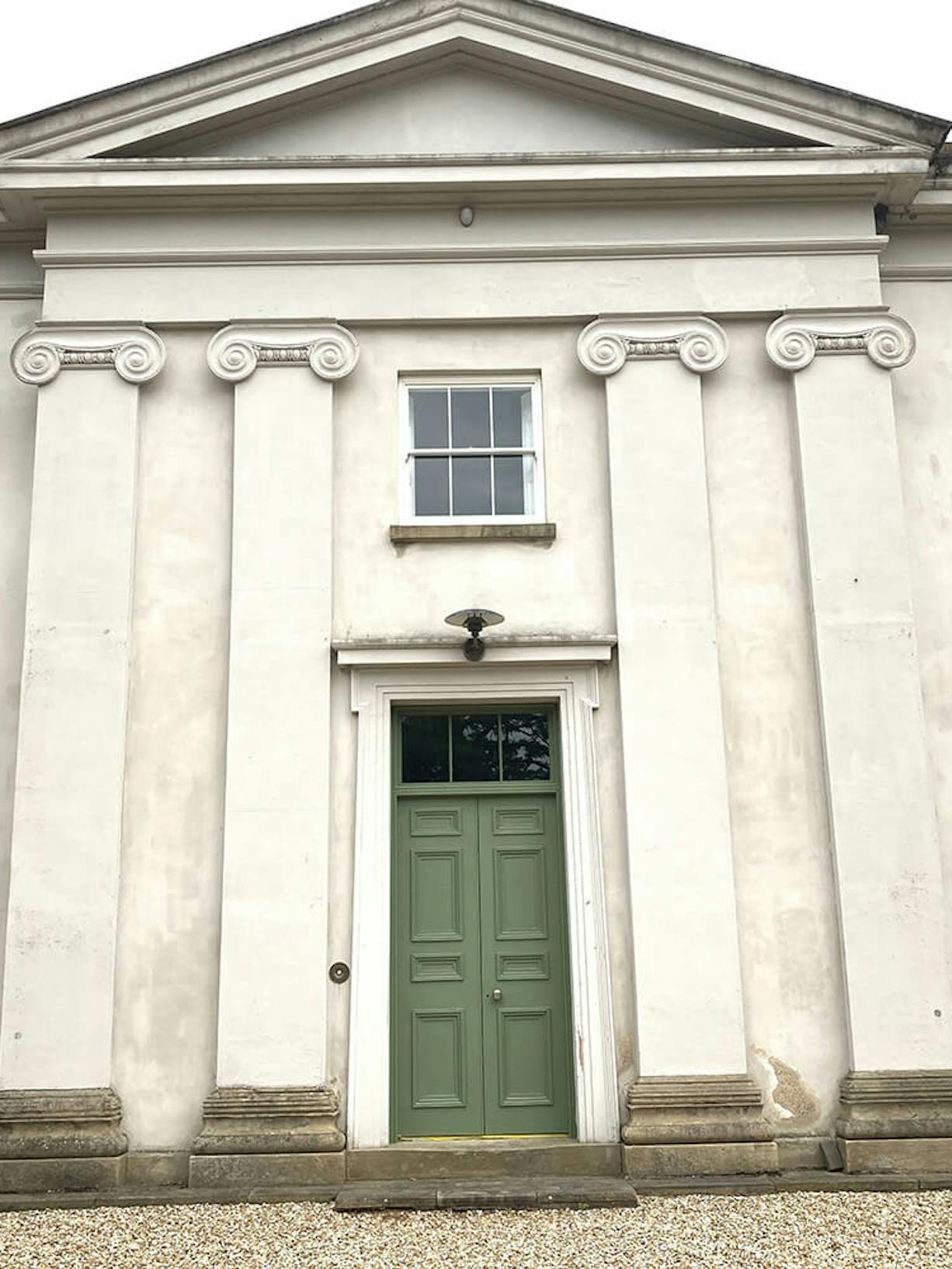 horizontal view of a historic building after image