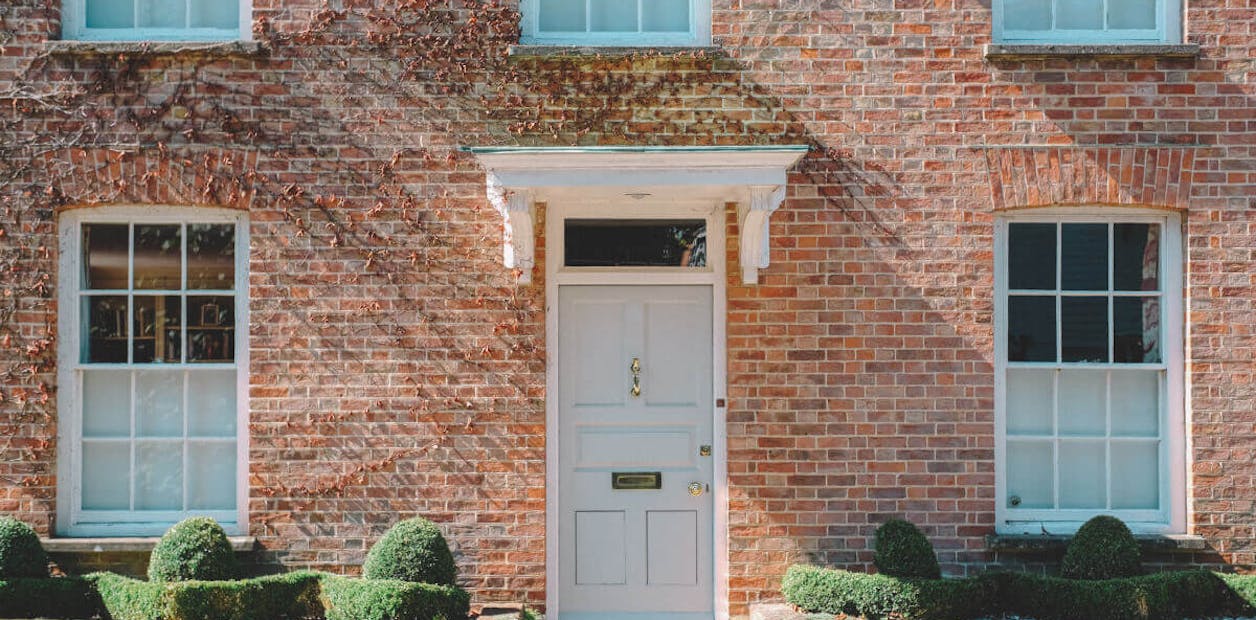 Grey front door