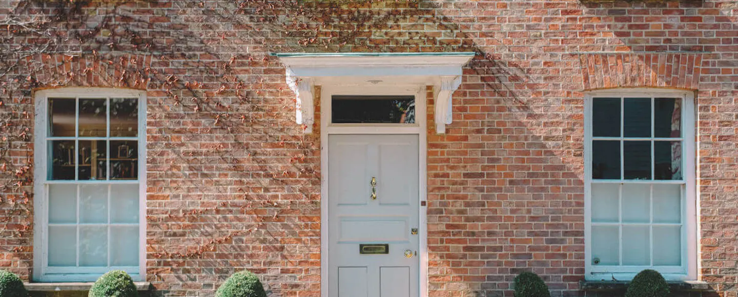Grey front door