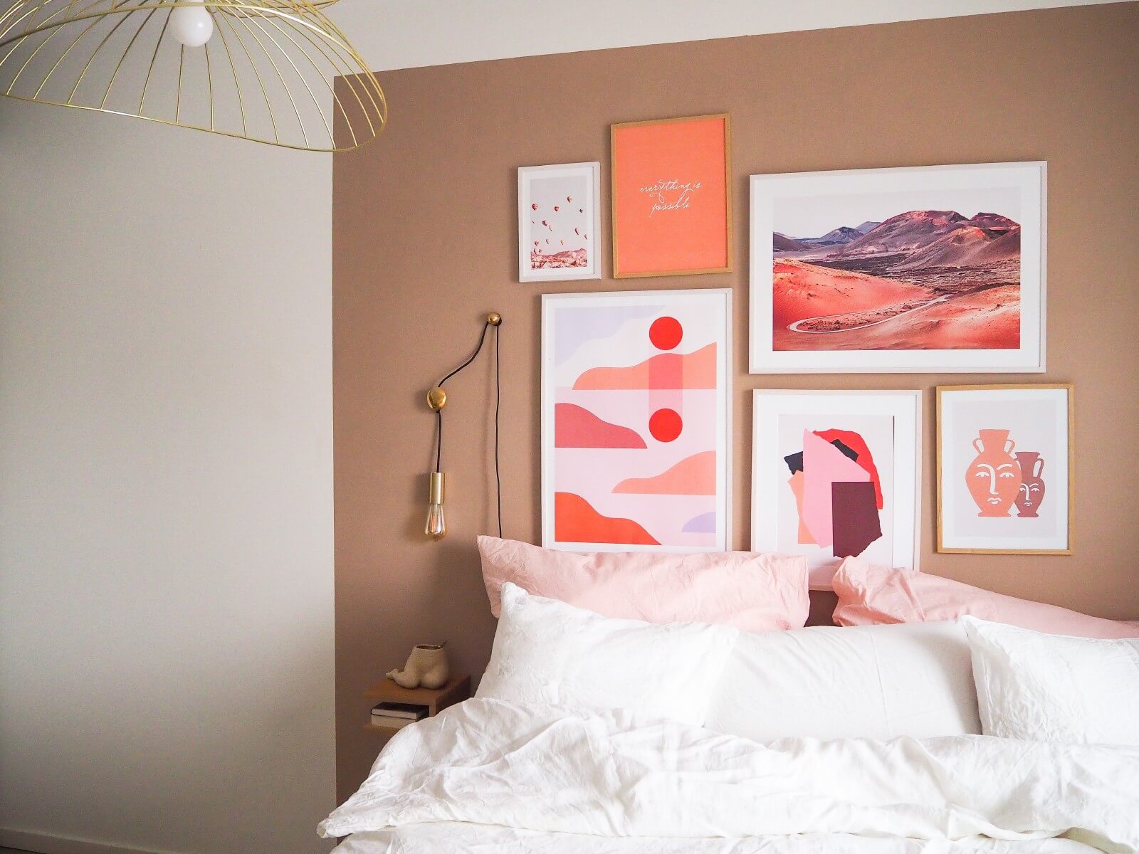 warm brown bedroom wall 