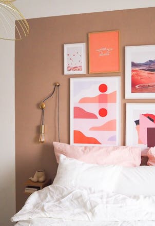 warm brown bedroom wall