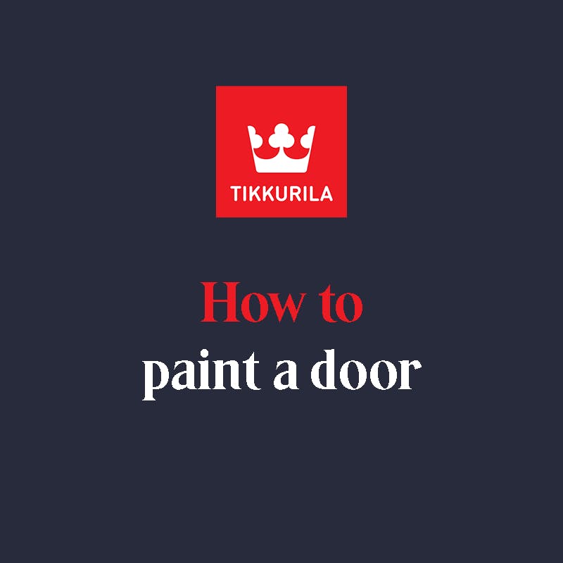 blue text box how to paint a door