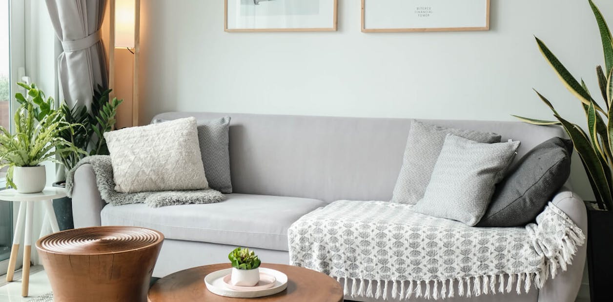 blue living room