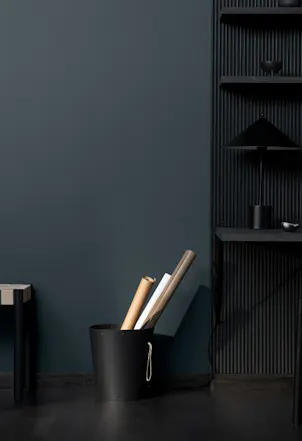 Dark grey wall