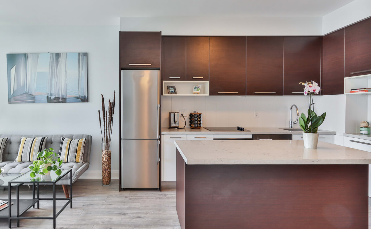 contemporary red kitchen cabinets 