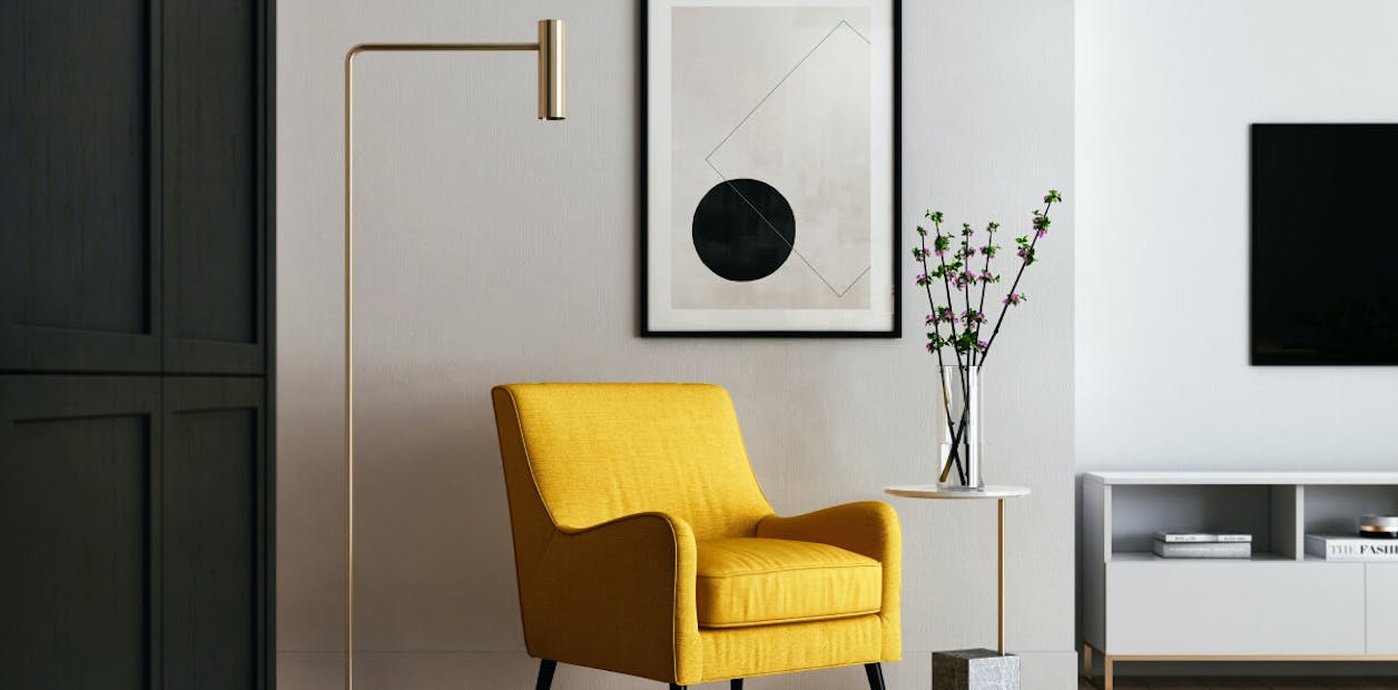 monochromatic living room