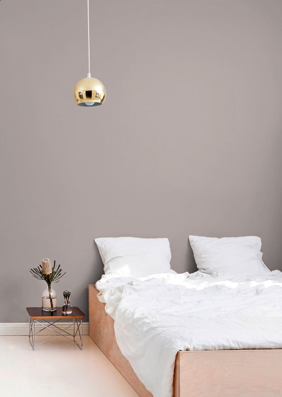 pale purple bedroom wall