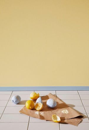 Wall painted with our Lemonade yellow paint