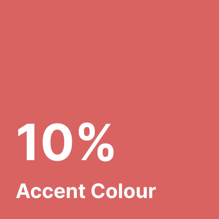 The last 10% will be an accent colour 