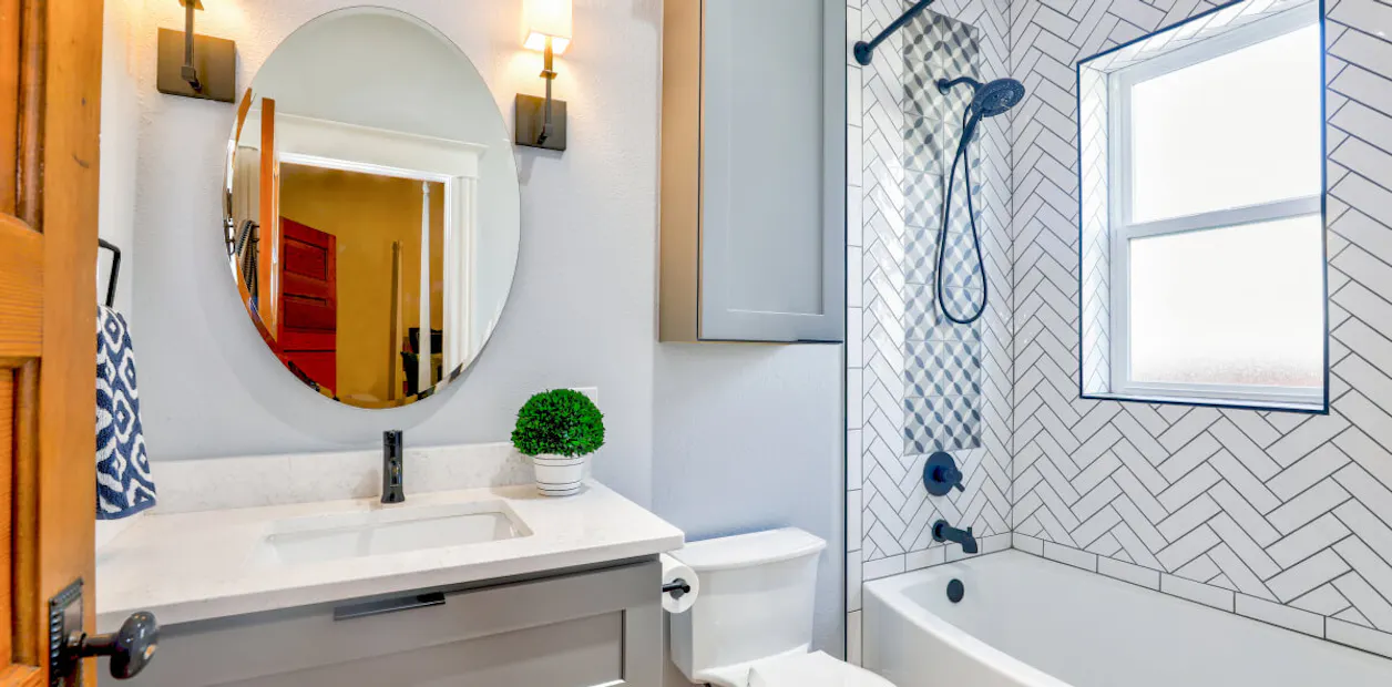 Light blue bathroom style