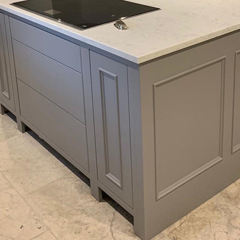 Grey kitchen units