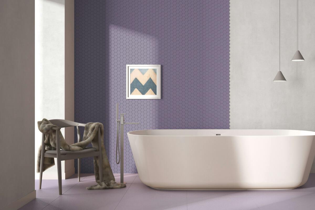 Purple Grey Bathroom