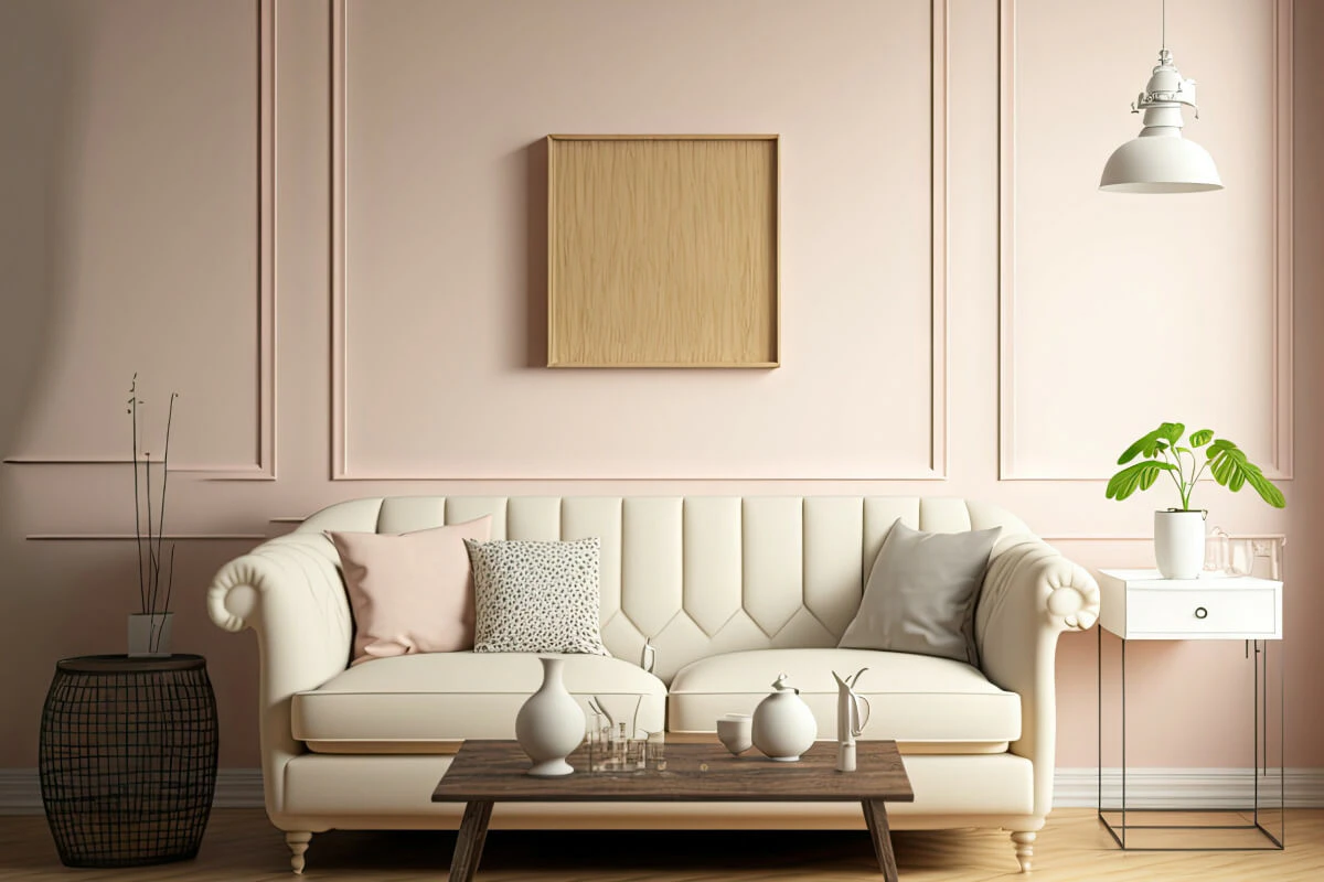 Create a Soft and Inviting Living Room with Blush Tones