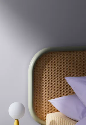 pale purple bedroom wall