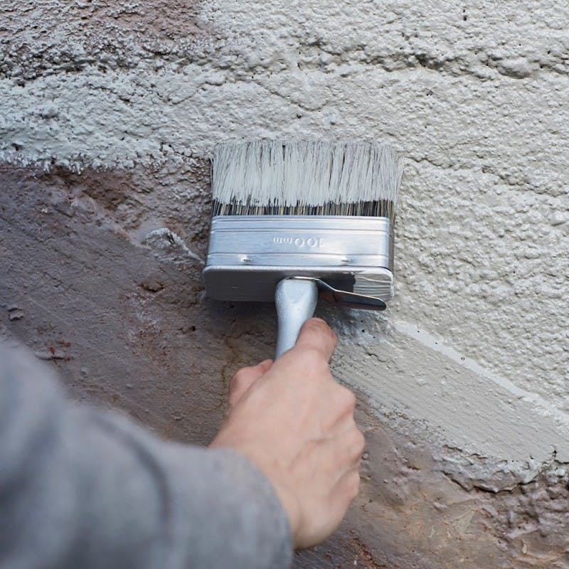 Repaint exterior concrete foundations | Masonry Grey Paint | paint image