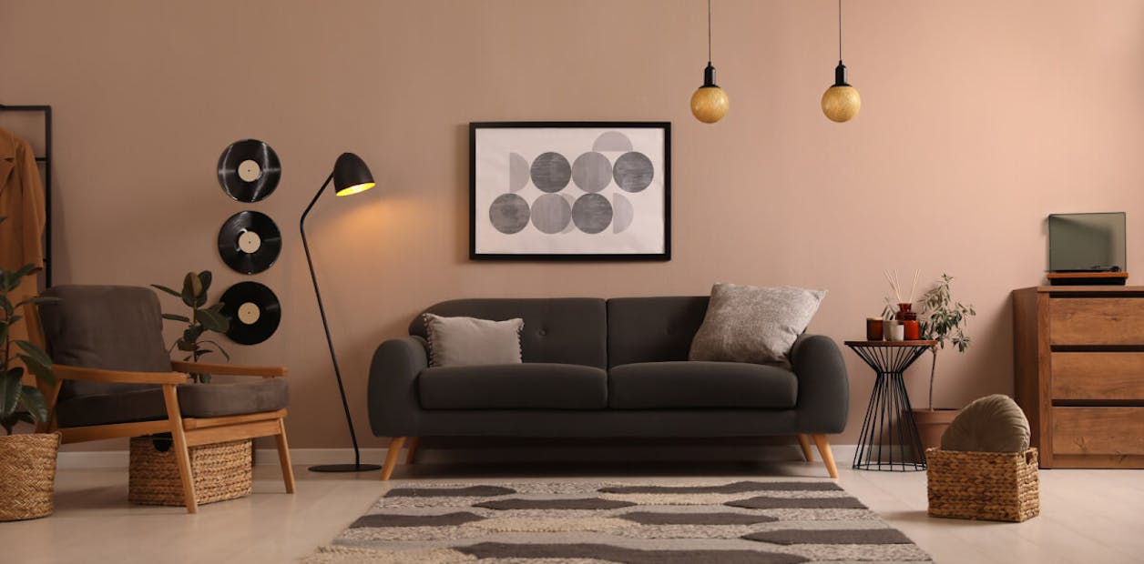 brown living room