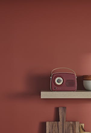 Kitchen wall painted with Madras
