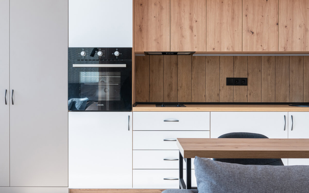 bright white and grey kitchen