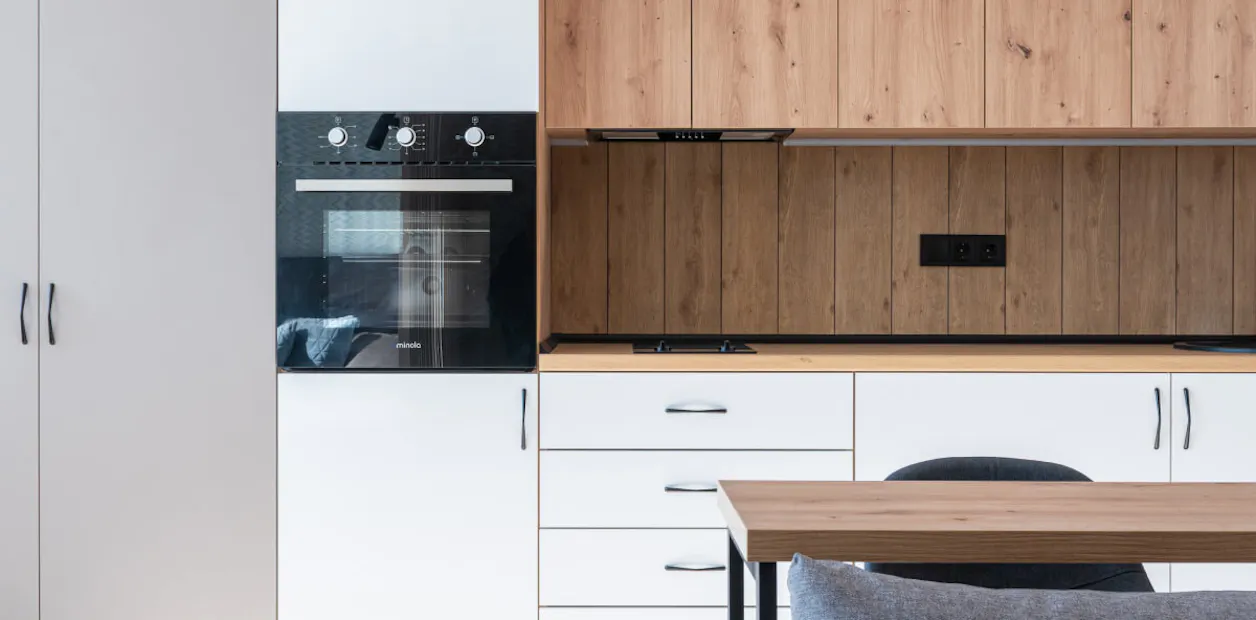 bright white and grey kitchen