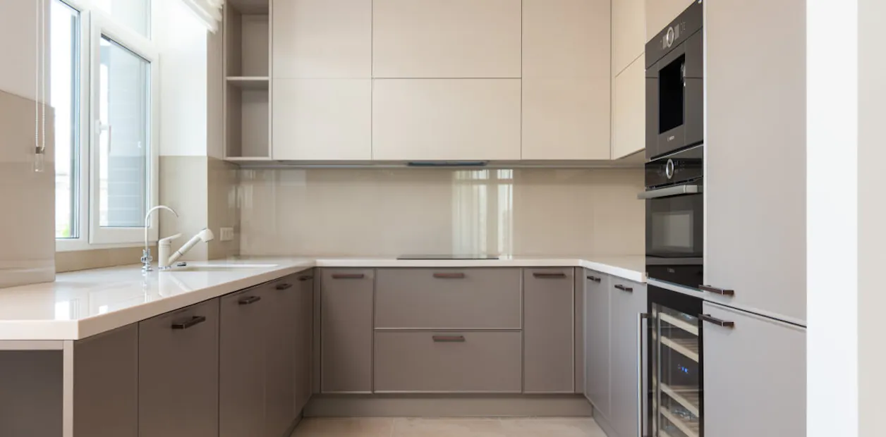Grey kitchen cabinets