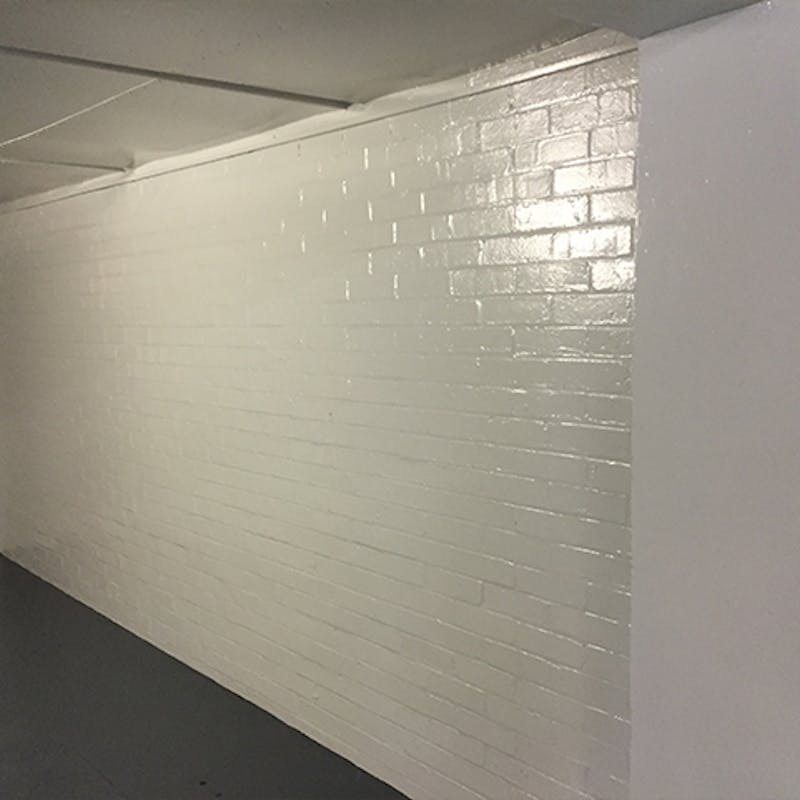 White brick wall painted 