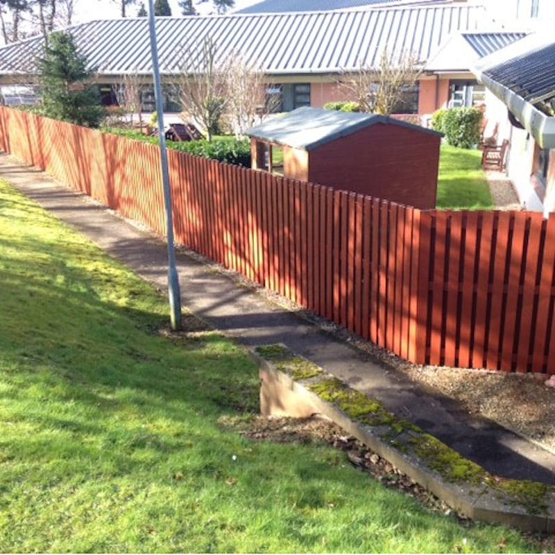 Renovated fence after