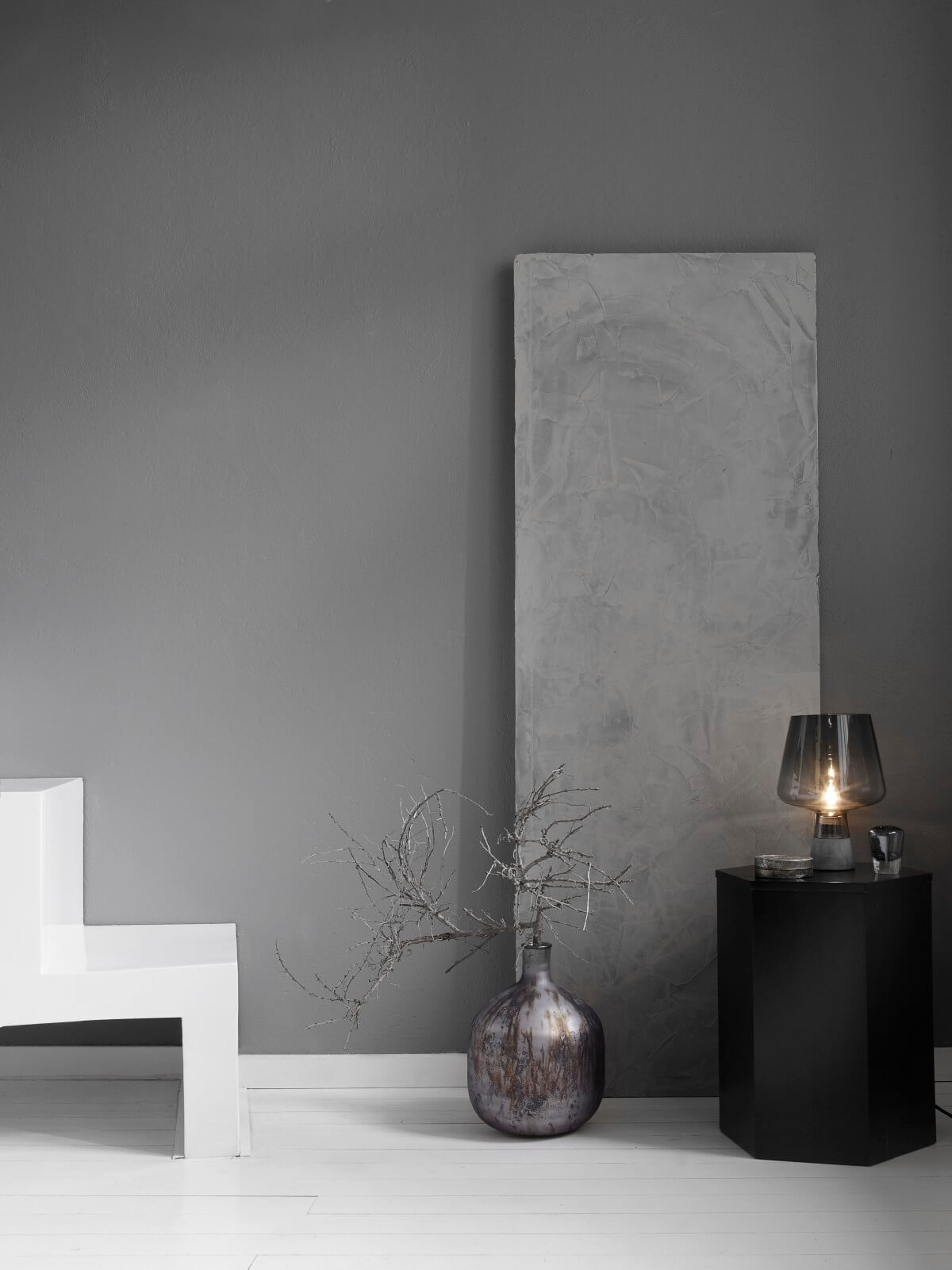 dark grey wall
