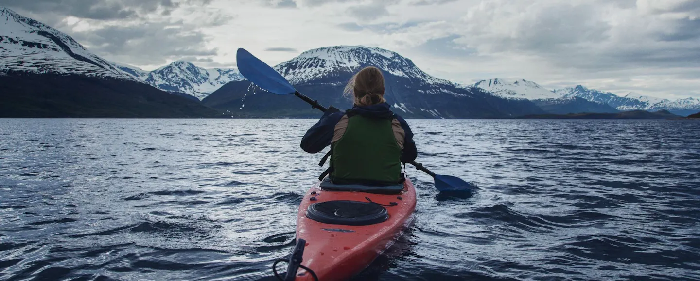 open water and mountains