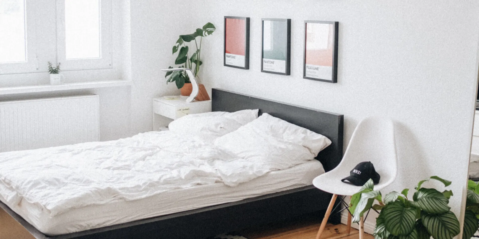 White bedroom walls
