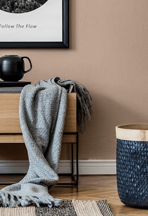 warm taupe wall
