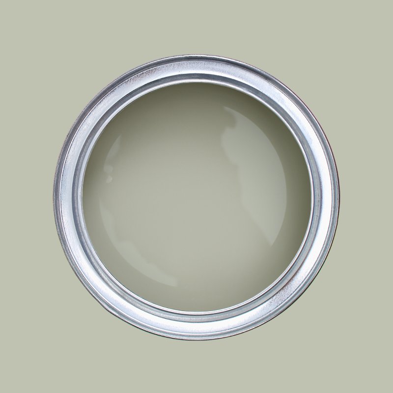 Paint pot from above with Tikkurila's Flannel J446 in it