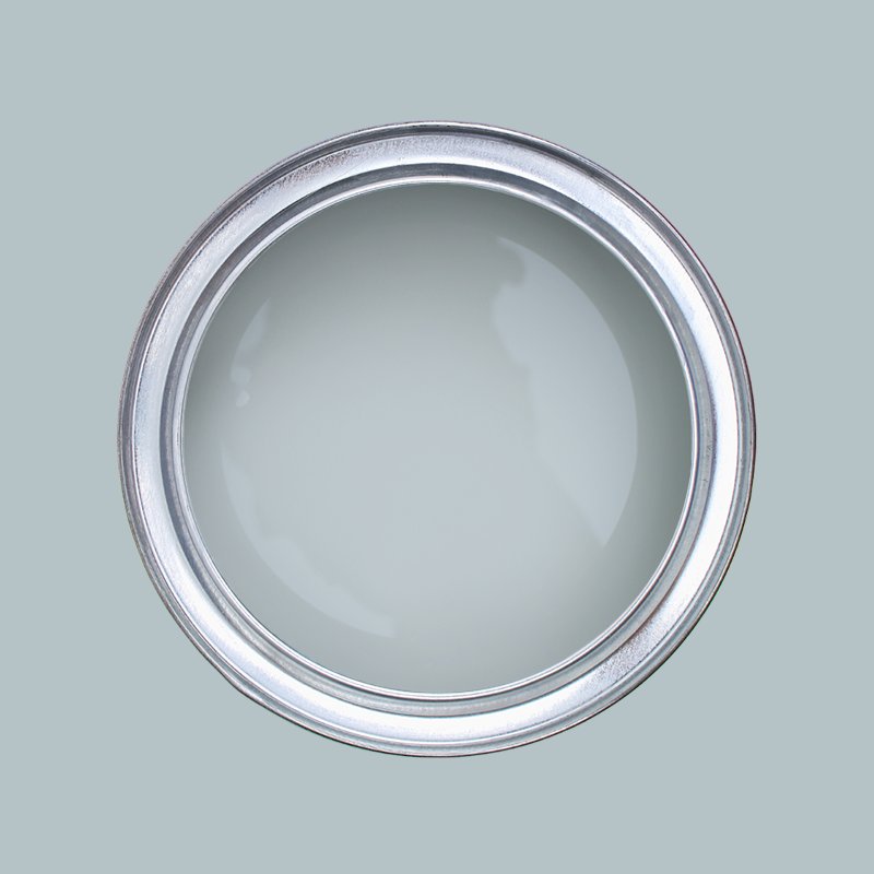 Paint pot from above with Tikkurila's Secret X438 in it