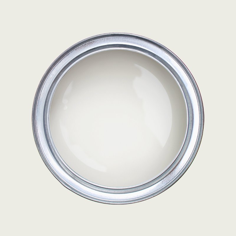 Paint pot from above with Tikkurila's Lotus F448 in it