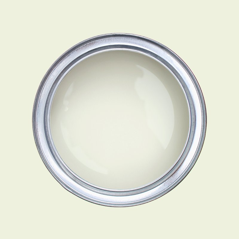 Paint pot from above with Tikkurila's Taffeta F383 in it