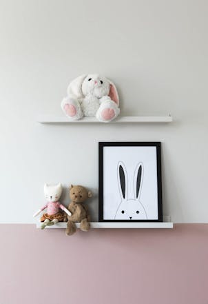 soft greige and pink wall