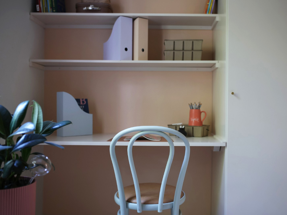 Alcove turned into a practical work space