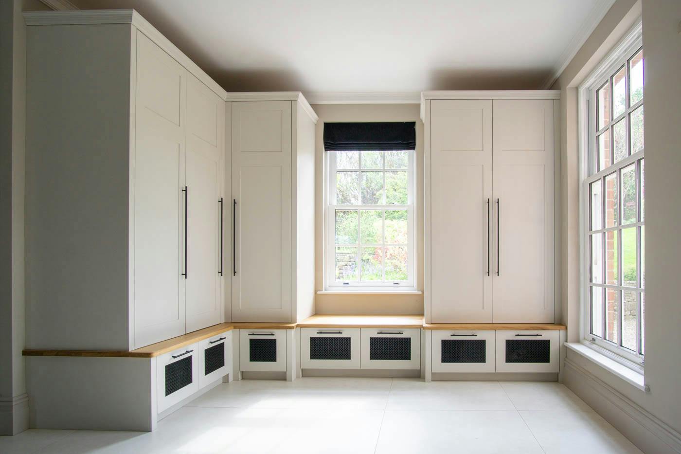 Custom Built White Boot Room by Jim Sharples Furniture | Professional ...