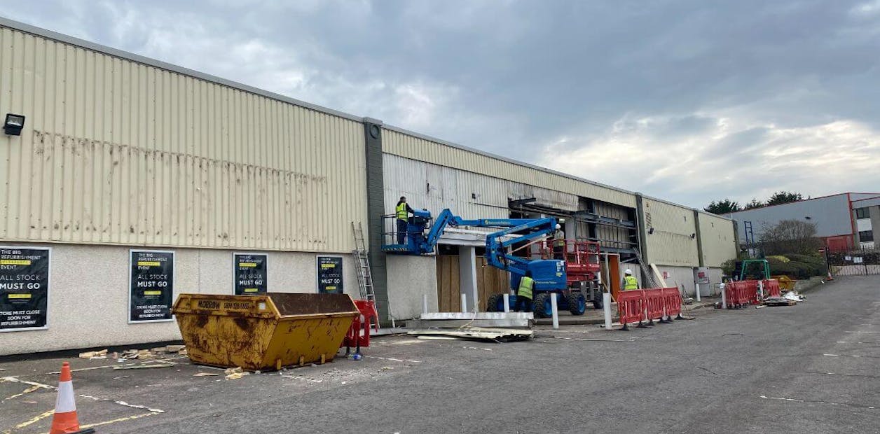 sterling home store renovation project during works