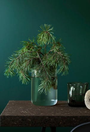 Dark green wall