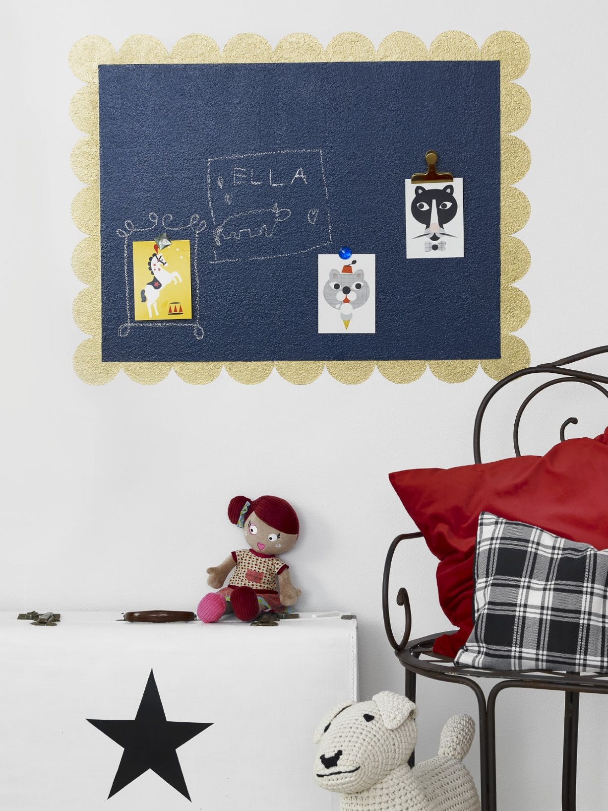 painted blackboard wall