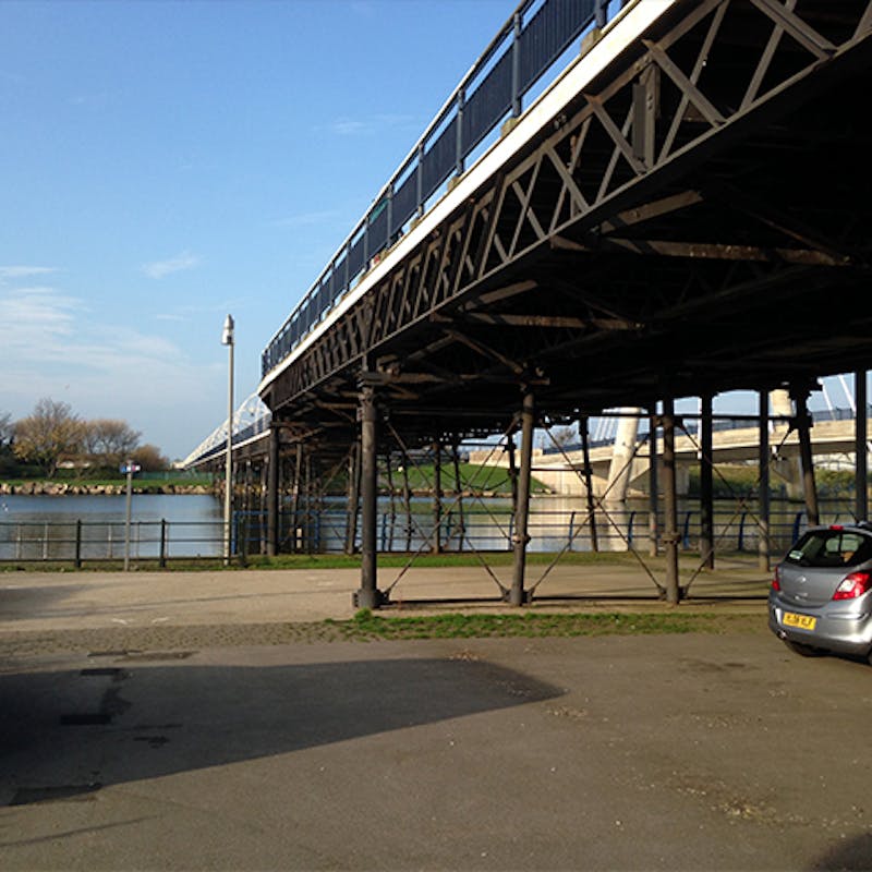 The side of Southport pier