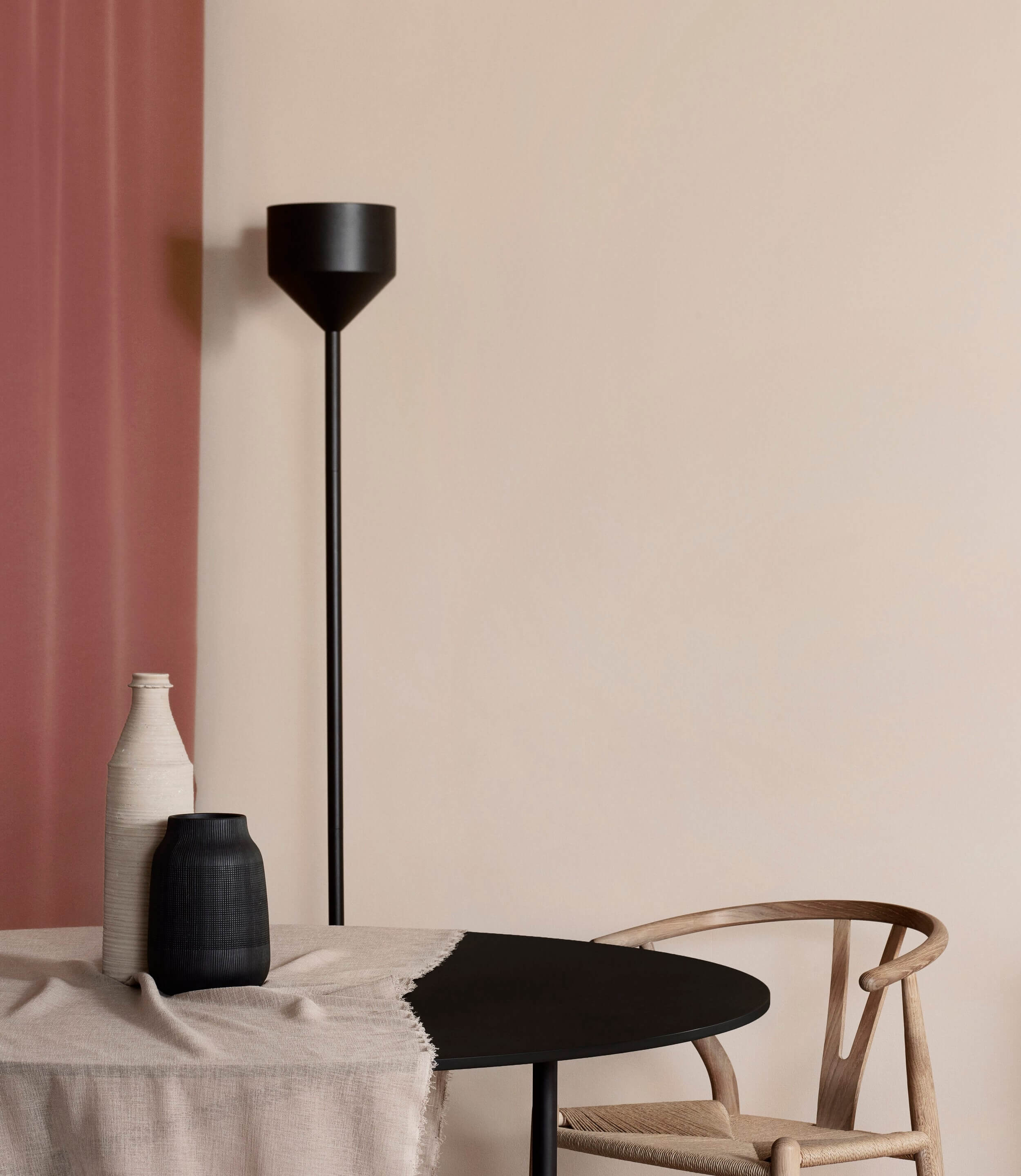 pale clay wall painted with Angora H466