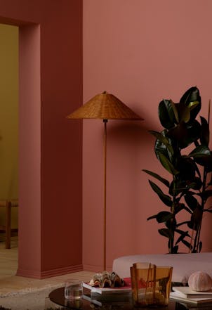 vibrant and warming red wall