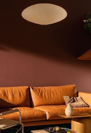 Living room wall painted with Kestrel