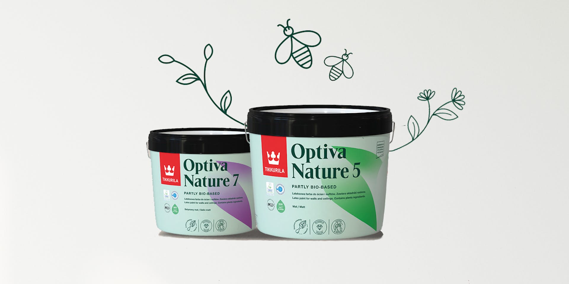 Product Shots Optiva Nature 5 and Optiva Nature 7 Graphic