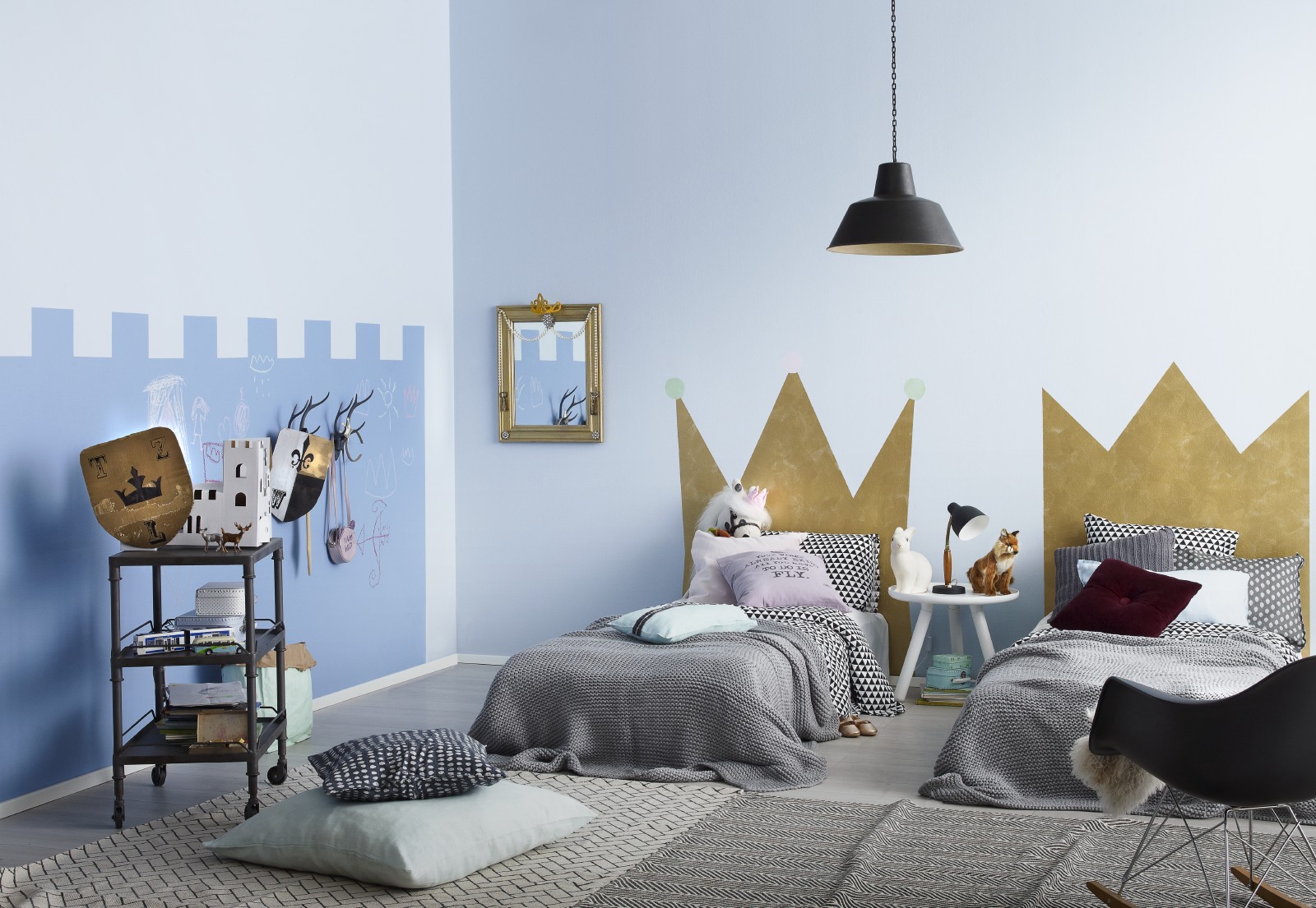 Childrens bedroom painted 
