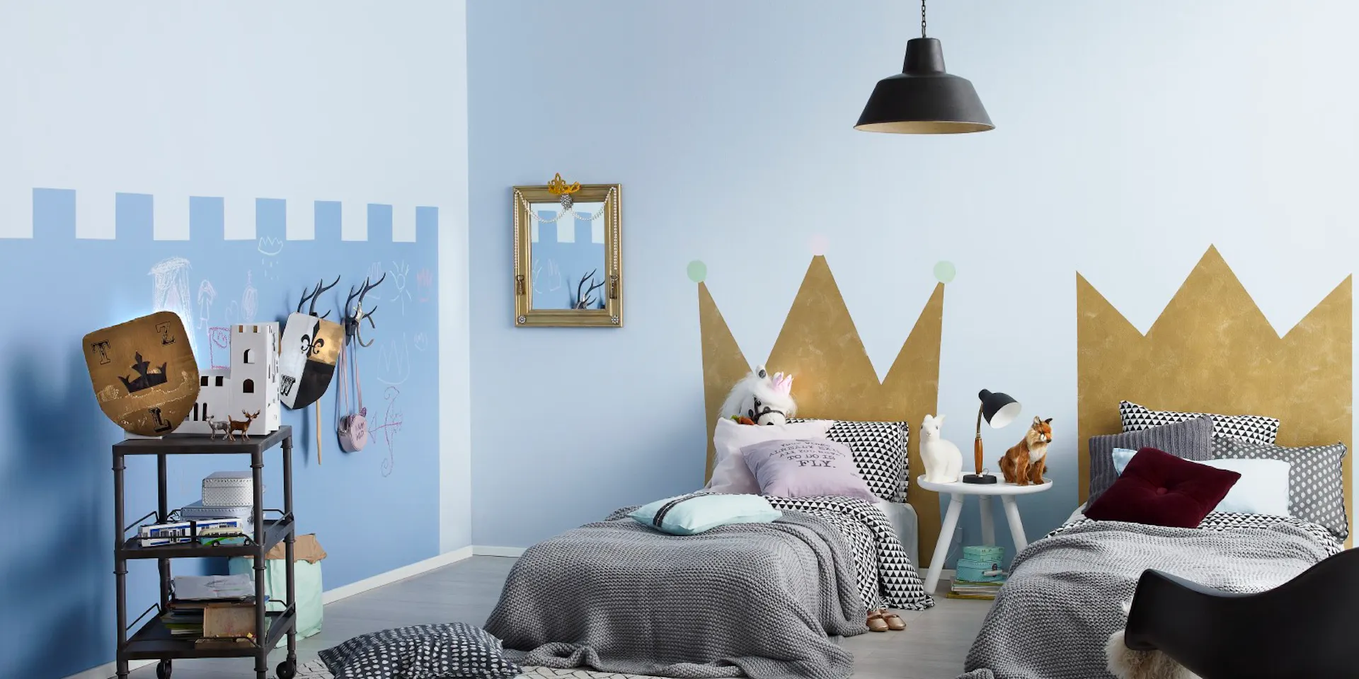 Childrens bedroom painted